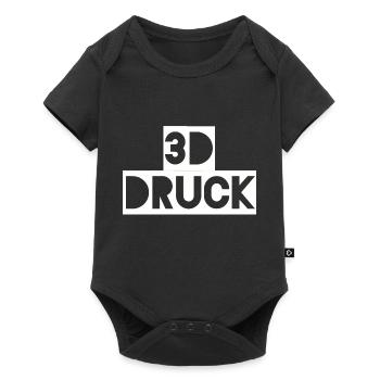 3D Druck Print Filament Shirt Geschenk - Baby Premium Kurzarmbody - Schwarz - Vorne
