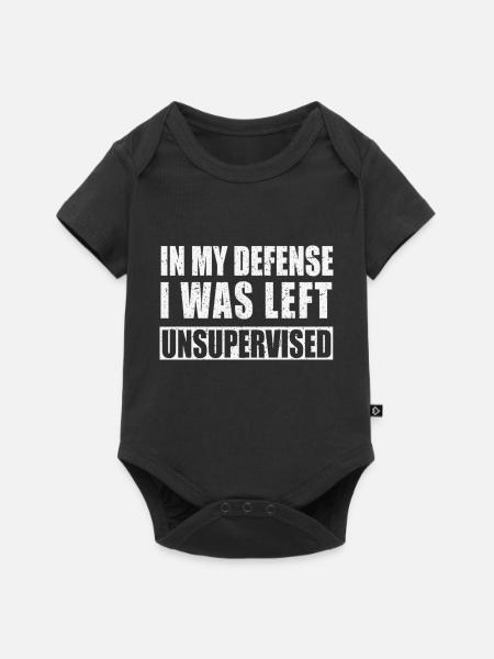 Pour ma défense, j’ai été laissé sans surveillance Cool Funny - Body à manches courtes Premium Bébé - noir