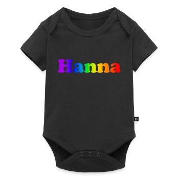Hanna - Baby Premium Kurzarmbody - Schwarz - Vorne