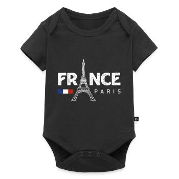 Paris Frankreich Franzose Französisch - Baby Premium Kurzarmbody - Schwarz - Vorne