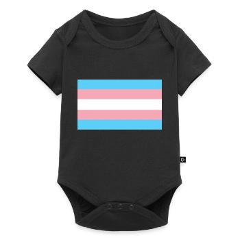 Transgender Pride Flag - Baby Premium short-sleeve bodysuit - black - Front