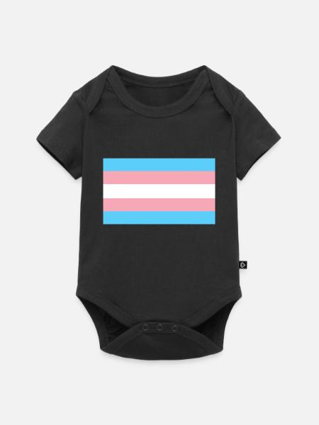Transgender-Pride-Flagge - Baby Premium Kurzarmbody - Schwarz