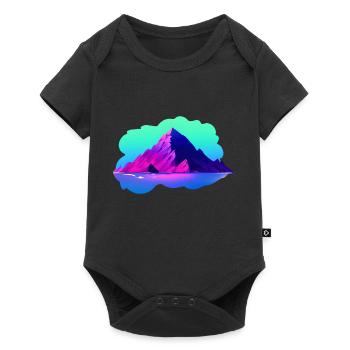 Hike Mountains Mountain hiking Mountain hikers Hiking - Baby Premium short-sleeve bodysuit - black - Front