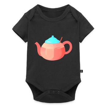 Tea Tea Bags Gift Cup Tea Saying Drink - Baby Premium short-sleeve bodysuit - black - Front