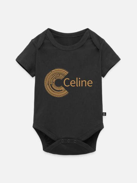 Pour Céline - Body à manches courtes Premium Bébé - noir