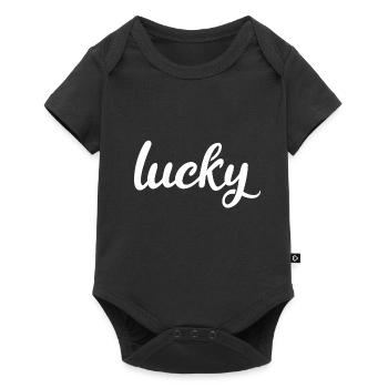 Lucky - Baby Premium short-sleeve bodysuit - black - Front