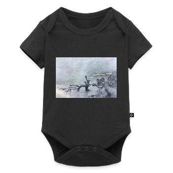 Natur wie gemalt - Baby Premium Kurzarmbody - Schwarz - Vorne