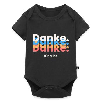 Black and Beige Colorful Typography T Shirt 1 1 - Baby Premium Kurzarmbody - Schwarz - Vorne