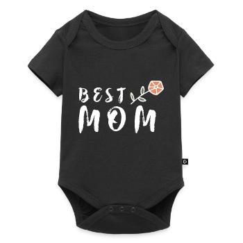 Meilleure fête des mères Meilleur cadeau maman Fleur - Body à manches courtes Premium Bébé - noir - Devant
