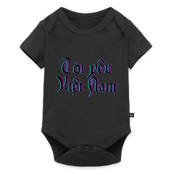 I love Vietnam in Vietnamese - Baby Premium short-sleeve bodysuit - black - Front