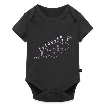 molécule d’œstrogène - Body à manches courtes Premium Bébé - noir - Devant