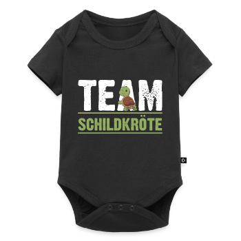 Schildkröte Schildkröten - Baby Premium Kurzarmbody - Schwarz - Vorne