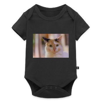 Die Katze - Baby Premium Kurzarmbody - Schwarz - Vorne