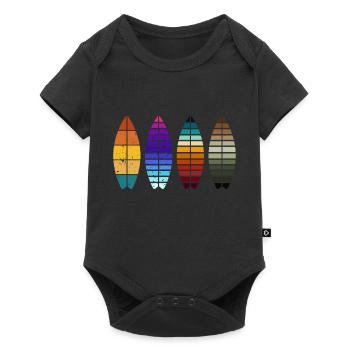 Surf surfer gift Vintage - Baby Premium short-sleeve bodysuit - black - Front