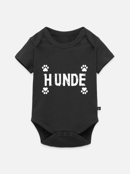 Hund Dog - Baby Premium Kurzarmbody - Schwarz