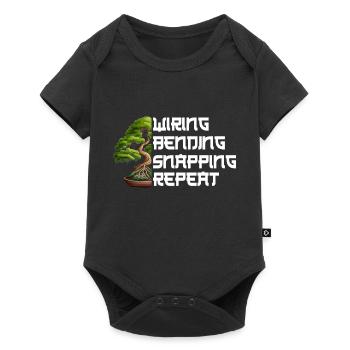Bonsai Baum Design für Bonsai Anfänger Liebhaber - Baby Premium Kurzarmbody - Schwarz - Vorne