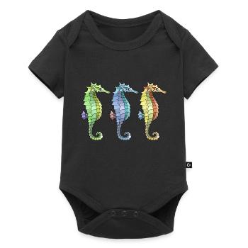 Seahorses - Baby Premium short-sleeve bodysuit - black - Front