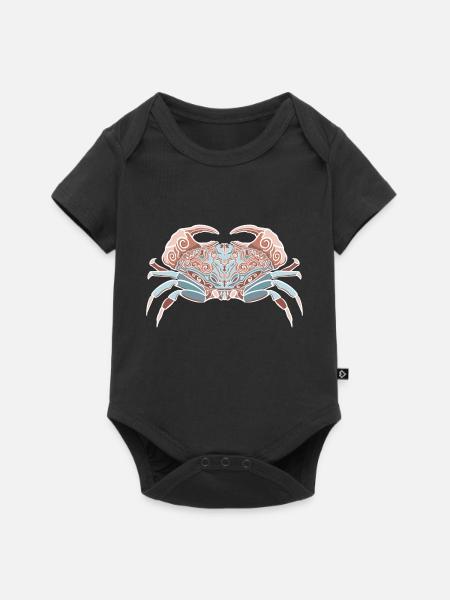 Krebs Tierkreiszeichen - Baby Premium Kurzarmbody - Schwarz