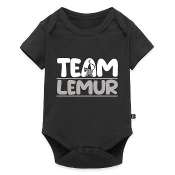 Lemur - Baby Premium Kurzarmbody - Schwarz - Vorne