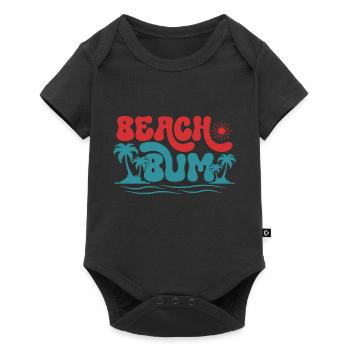 Beach Bum, Summer Sun Holiday Beach Palm Trees Sea - Baby Premium short-sleeve bodysuit - black - Front