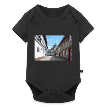 vieille ville de (Altstadt) Goslar Basse-Saxe - Body à manches courtes Premium Bébé - noir - Devant