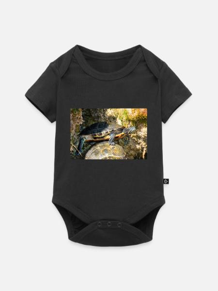 Gelbbauch-Slider Trachemys scripta scripta - Baby Premium Kurzarmbody - Schwarz