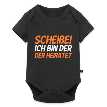 Bräutigam Hochzeit Heiraten Junggesellenabschied - Baby Premium Kurzarmbody - Schwarz - Vorne