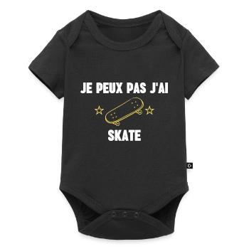 je peux pas j'ai skate - Body à manches courtes Premium Bébé - noir - Devant