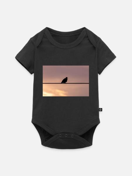 Die Taube - Baby Premium Kurzarmbody - Schwarz