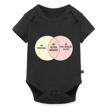 Danse drôle diagramme de Venn Gymnase d’entraînement - Body à manches courtes Premium Bébé - noir - Devant