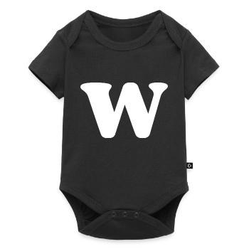 Letter w - Baby Premium short-sleeve bodysuit - black - Front
