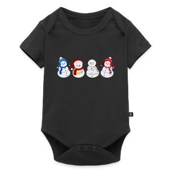 snowman. christmas gift - Baby Premium short-sleeve bodysuit - black - Front