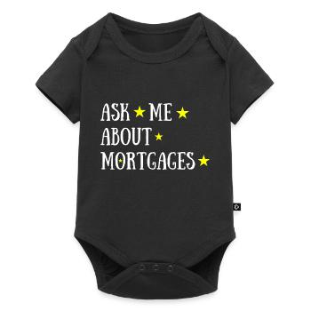 Ask Me about Mortgages + Stars - Body à manches courtes Premium Bébé - noir - Devant