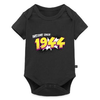 Retro 79th birthday in Pop Art Comic Book Style - Baby Premium short-sleeve bodysuit - black - Front