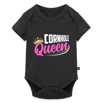 Cornhole Queen Player Bean Bag Toss - Baby Premium short-sleeve bodysuit - black - Front