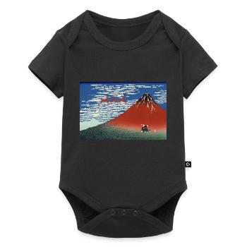 Fuji Mountains at Christmas time, Japanese - Baby Premium short-sleeve bodysuit - black - Front