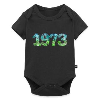 50e anniversaire vintage rétro Né en 1973 Anniversaire - Body à manches courtes Premium Bébé - noir - Devant