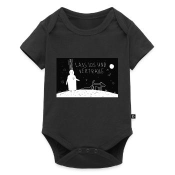 Lass los und vertraue. - Baby Premium Kurzarmbody - Schwarz - Vorne