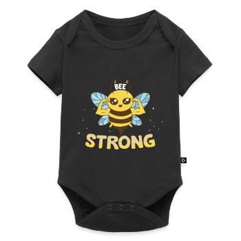 Bee Strong Femmes Cute Bee Graphic Shirt - Body à manches courtes Premium Bébé - noir - Devant