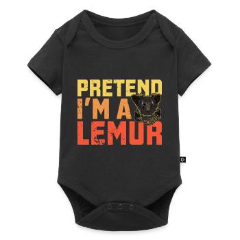 Pretend I'm a lemur Primat Madagaskar - Baby Premium Kurzarmbody - Schwarz - Vorne