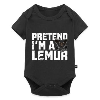 Pretend I'm a lemur Primat Madagaskar - Baby Premium Kurzarmbody - Schwarz - Vorne