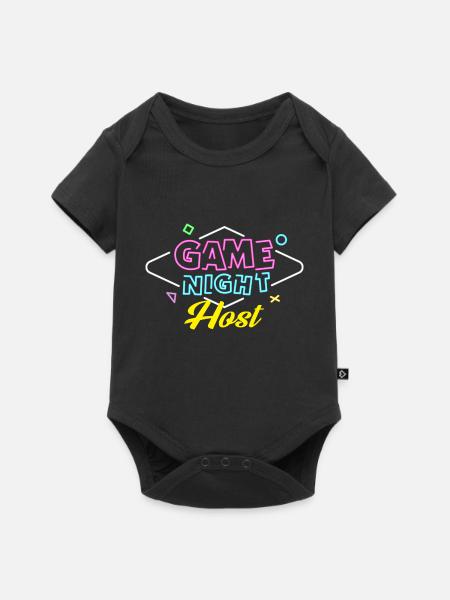 Gamenight Host - Baby Premium Kurzarmbody - Schwarz