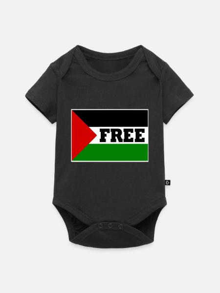 Free palestine - Body à manches courtes Premium Bébé - noir