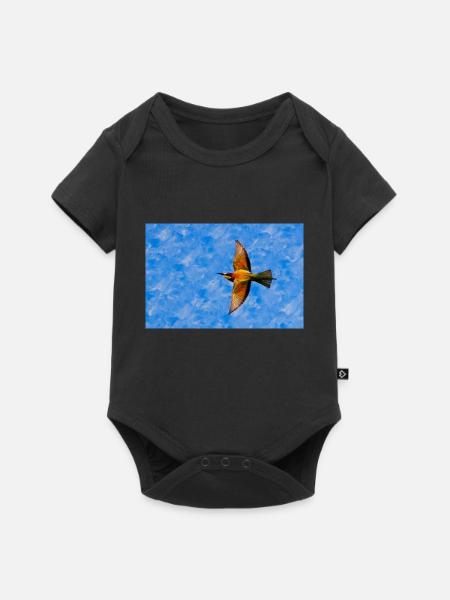 Bienenfresser im Flug - Baby Premium Kurzarmbody - Schwarz