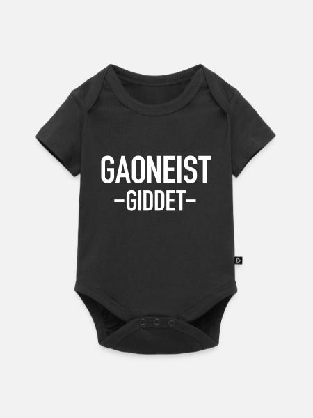 Trier Spruch lustig moselfränkisch gaoneist giddet - Baby Premium Kurzarmbody - Schwarz