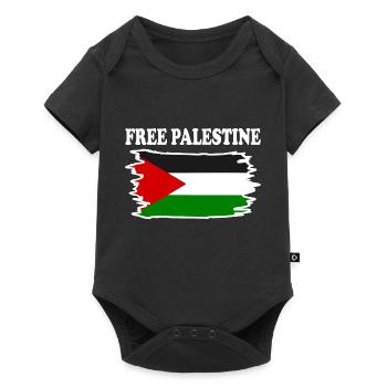 Free palestine - Body à manches courtes Premium Bébé - noir - Devant