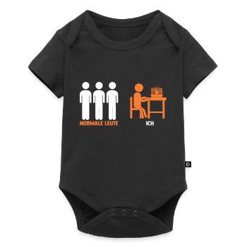 Kaninchen Hase - Baby Premium Kurzarmbody - Schwarz - Vorne