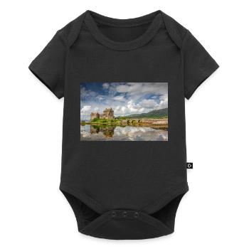 Scotland Eilean Donan Castle - Baby Premium short-sleeve bodysuit - black - Front