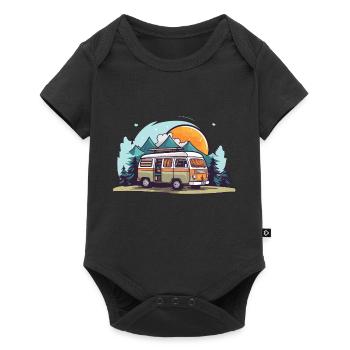 Vanlife - Baby Premium Kurzarmbody - Schwarz - Vorne