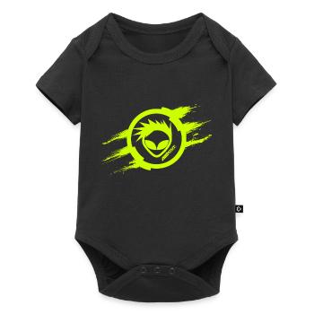Alien Cut Scratch Fluo - Baby Premium Kurzarmbody - Schwarz - Vorne